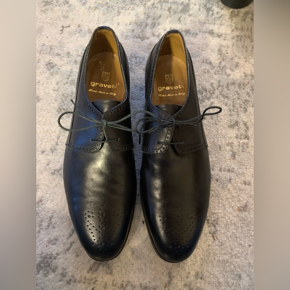 Gravati black leather lace ups 10.5 M